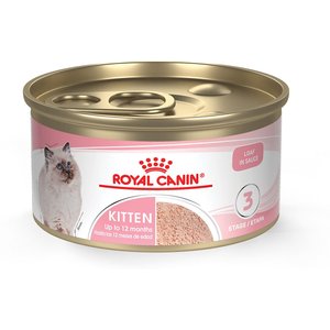 Royal Canin Feline Health Nutrition Kitten Loaf in Sauce Canned Cat Food, 3-oz, case of 24