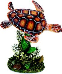 Penn-Plax Swimming Sea Turtle Aquarium Decoration Fish Ornament, Small