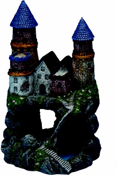 PENN PLAX Age of Magic Enchanted Castle Aquarium Decoration Fish Ornament Medium Chewy