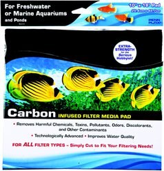 Penn-Plax Carbon Infused Aquarium Fish Filter Media Pad