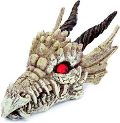 Penn-Plax Deco-Replicas Dragon Skull Gazer Aquarium Fish Ornament, Small