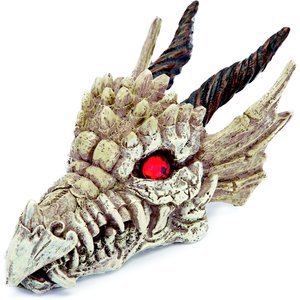Penn-Plax Deco-Replicas Dragon Skull Gazer Aquarium Fish Ornament, Small