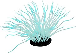 Penn-Plax Aqua-Plants Artificial Soft Silicone Sea Anemone Fish Plant, Blue