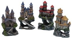 Penn-Plax Mini Assorted Castles Fihs Ornament, Multicolor