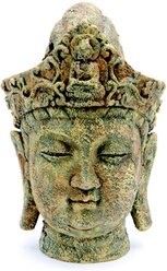 Penn-Plax Buddha Head Fish Ornament, Grey