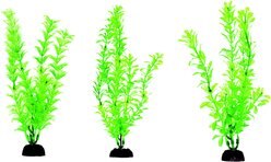 Penn-Plax 8-in Plastic Fish Plant, Green, 6 count