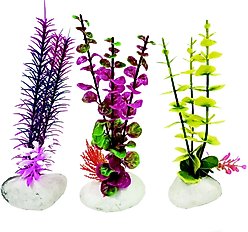 Penn-Plax Rock Fish Plant, 8-in H, Multicolor