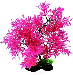 Penn-Plax Green Bonsai Fish Plant, 11-12-in H, Pink