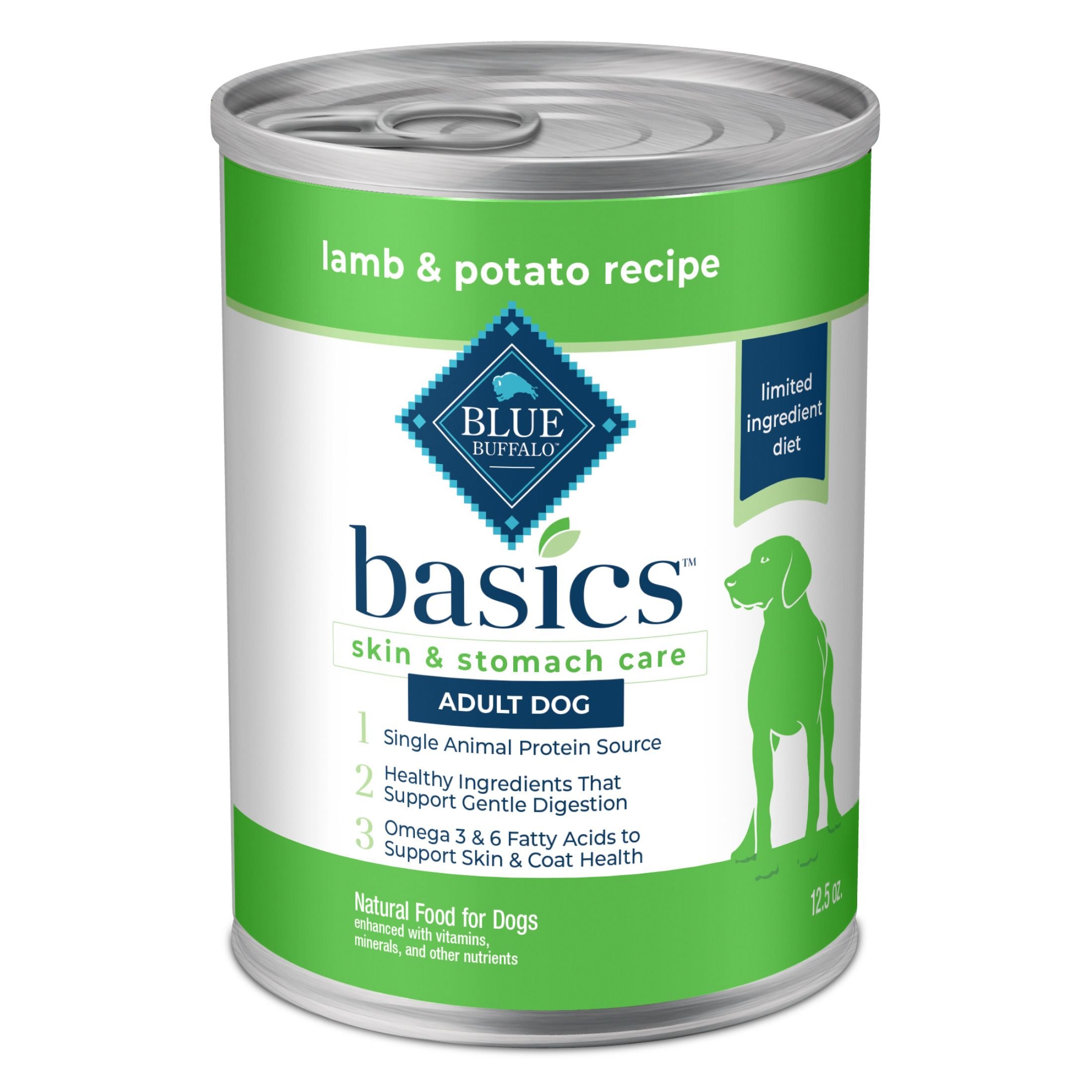 Blue Buffalo Basics Skin & Stomach Care Grain-Free Lamb & Potato Adult Canned Dog Food
