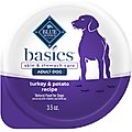 Blue Buffalo Basics Skin & Stomach Care Grain-Free Turkey & Potato Small Breed Adult Wet Dog Food, 3.5-oz, case of 12