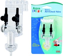 Penn-Plax Aqua-Life Deluxe Air Check 2 Outlets Fish Valve, Clear