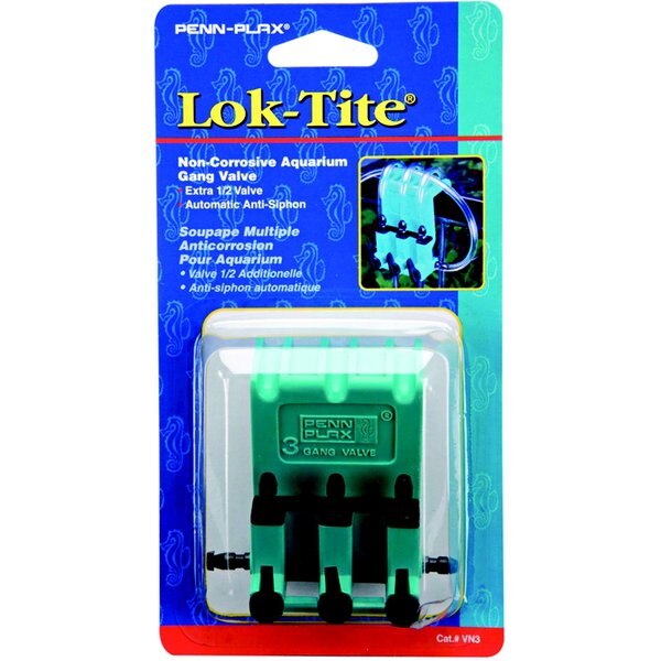 Penn-Plax Aqua-Life Deluxe Air Check 2 Outlets Fish Valve, Clear
