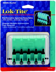 Penn-Plax Lok-Tite Air Regulator Gang Fish Valve, Green, 5 count