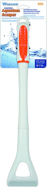 Penn-Plax Wizard Glass Metal Blade Scraper Fish Clean Remover, 15-in H, Multicolor