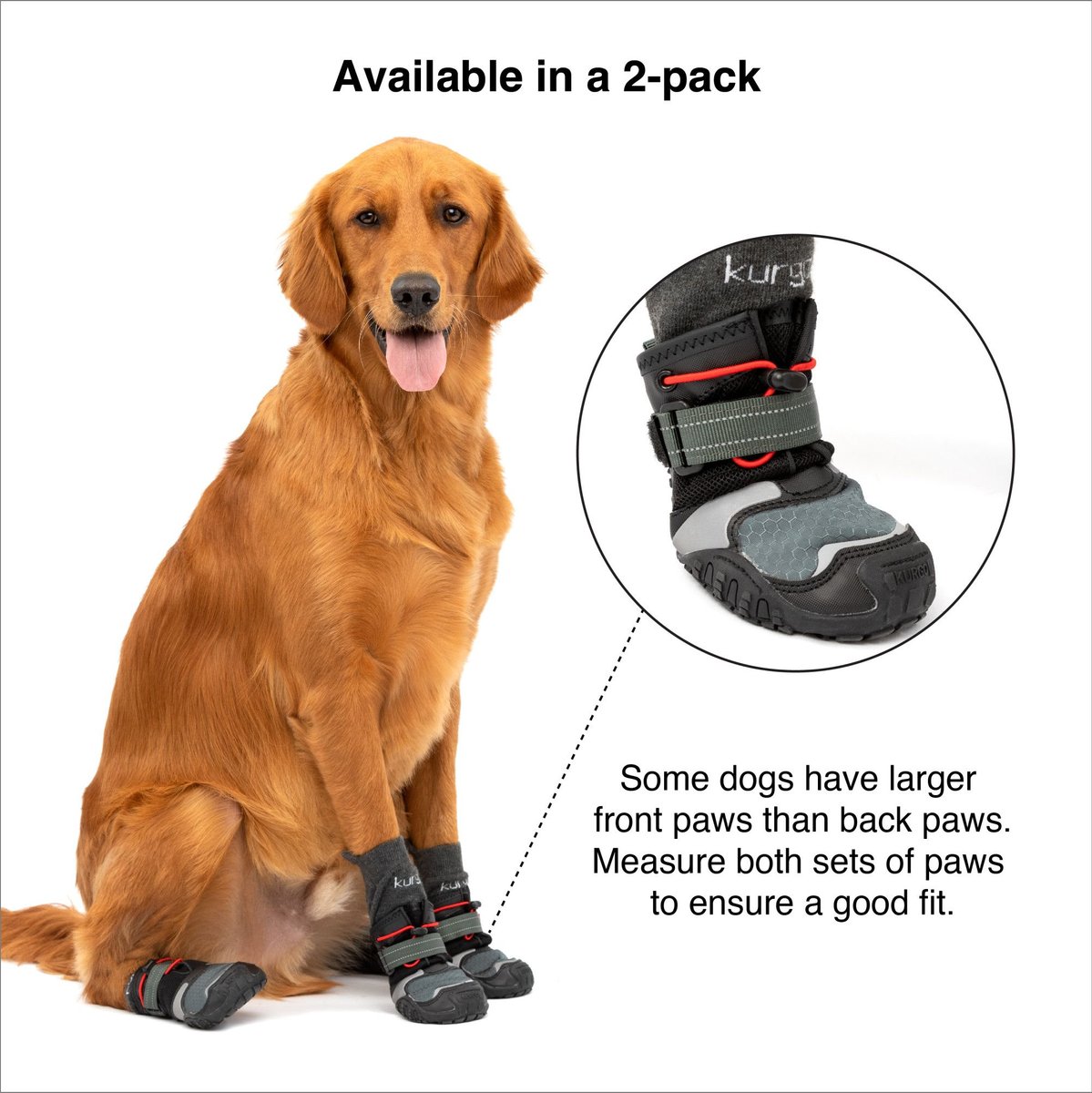Kurgo blaze cross dog boots red black medium chewy