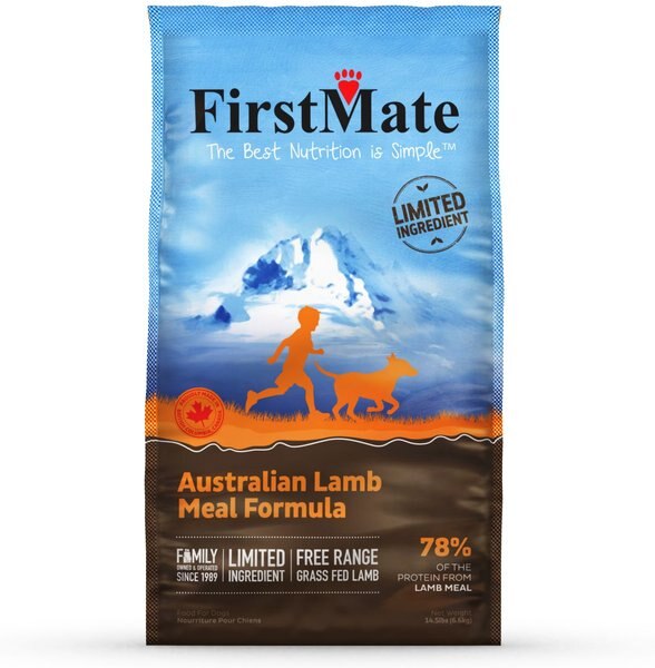 FirstMate Limited Ingredient Diet Grain-Free Australian Lamb Meal Formula Dry Dog Food, 14.5-lb bag slide 1 of 2