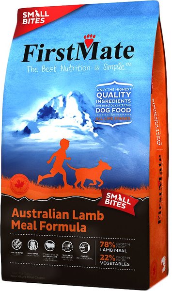 FirstMate Small Bites Limited Ingredient Diet Grain-Free Australian Lamb Meal Formula Dry Dog Food, 14.5-lb bag slide 1 of 2