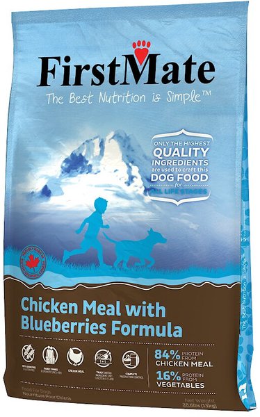 FirstMate Limited Ingredient Diet Grain-Free Chicken Meal with Blueberries Formula Dry Dog Food, 28.6-lb bag slide 1 of 2