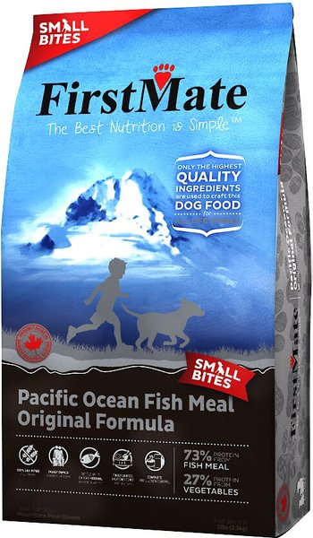 FirstMate Small Bites Limited Ingredient Diet Grain-Free Pacific Ocean Fish Meal Original Formula Dry Dog Food, 5-lb bag slide 1 of 2