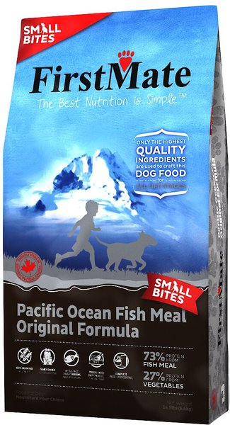 Firstmate Small Bites Limited Ingredient Diet Grain-Free Pacific Ocean Fish Meal Original Formula Dry Dog Food, 14.5-lb bag slide 1 of 4