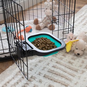 Pounce + Fetch Cage Collapsible Foldable Bowl, Teal, 16-oz