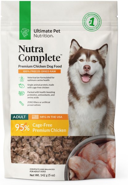 Ultimate Pet Nutrition Nutra Complete Premium Chicken Freeze-Dried Raw Dog Food, 5-oz bag slide 1 of 2