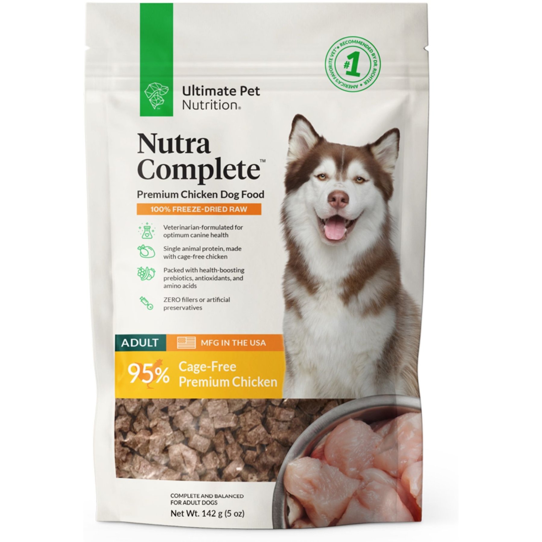 Ultimate Pet Nutrition Nutra Complete Premium Chicken Freeze Dried Raw Dog Food