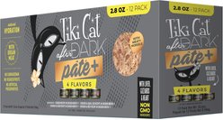 Tiki Cat After Dark Pate+ Variety Pack Grain-Free Wet Cat Food, 2.8-oz can, case of 12