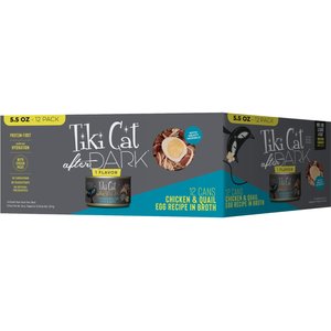 Tiki Cat After Dark Chicken & Quail Egg Grain-Free Wet Cat Food, 5.5-oz can, case of 12