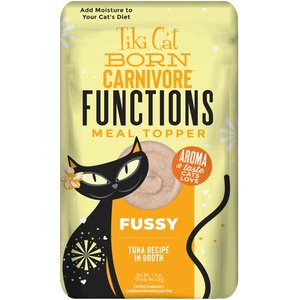 Tiki Cat Born Carnivore Fussy Functional Cat Food Topper, 1.5-oz pouch, case of 12