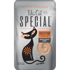 Tiki Cat Special Mousse Digestion Grain-Free Wet Cat Food, 2.4-oz pouch, case of 12