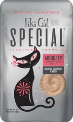 Tiki Cat Special Mousse Mobility Grain-Free Wet Cat Food, 2.4-oz pouch, case of 12