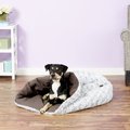 P.L.A.Y. Pet Lifestyle and You Snuggle Covered/Bolster Cat & Dog Bed, Husky Gray, X-Large