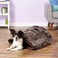 P.L.A.Y. Pet Lifestyle and You Snuggle Covered/Bolster Cat & Dog Bed, Truffle Brown, Large
