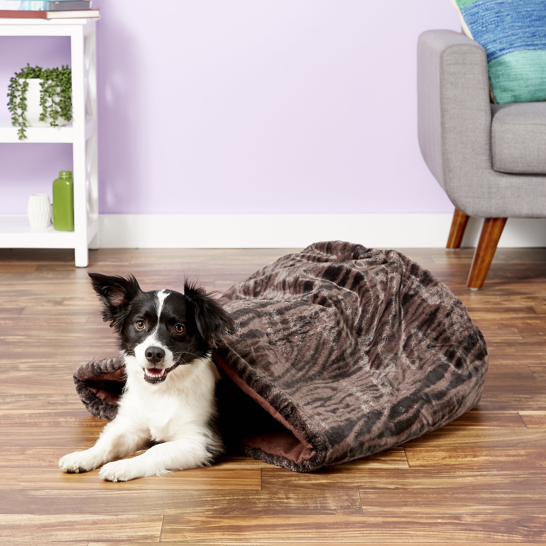 P.L.A.Y. Pet Lifestyle & You Urban Plush Bolster Dog Bed with Removable Cover
