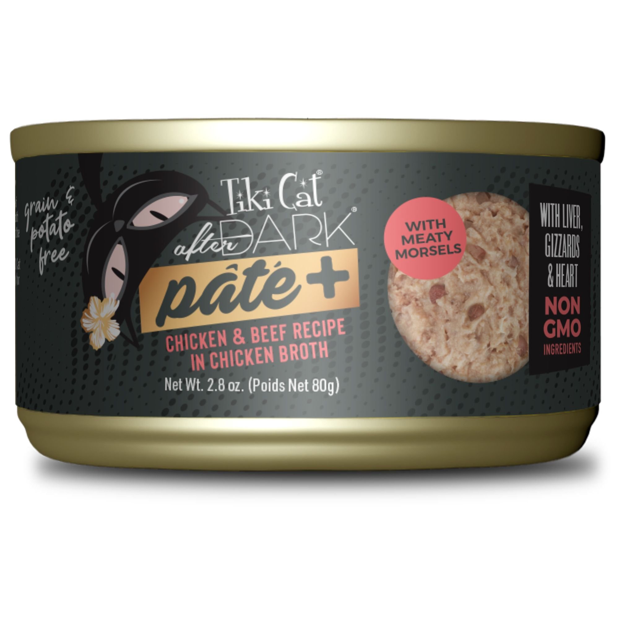 TIKI CAT After Dark Pate+ Chicken & Beef GrainFree Wet Cat Food
