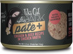 Tiki Cat After Dark Pate+ Chicken & Beef Grain-Free Wet Cat Food, 5.5-oz can, case of 8