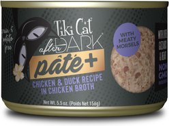 Tiki Cat After Dark Pate+ Chicken & Duck Grain-Free Wet Cat Food, 5.5-oz can, case of 8