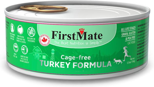 Firstmate Turkey Formula Limited Ingredient Grain-Free Canned Cat Food, 5.5-oz, case of 24 slide 1 of 2