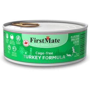 FirstMate Turkey Formula Limited Ingredient Grain-Free Canned Cat Food, 5.5-oz, case of 24