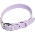 Wild One Adjustable Waterproof Flex-Poly Coated Nylon Dog Collar, Lilac, Small