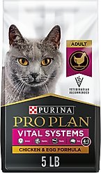 Purina Pro Plan Vital Systems Chicken & Egg Formula 4-in-1 Dry Cat Food, 5-lb bag
