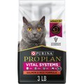 Purina Pro Plan Vital Systems 4-in-1 Formula Salmon & Rice Formula Senior Cat Food Dry, 3-lb bag