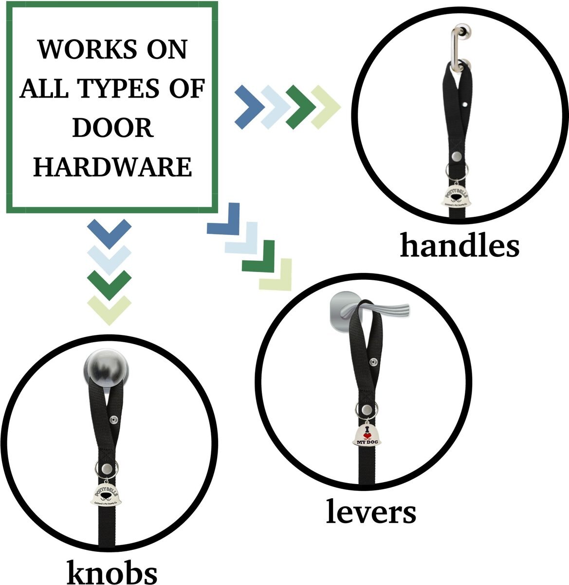 CALDWELL'S Potty Bells Original Dog Doorbell, Black, 1 count