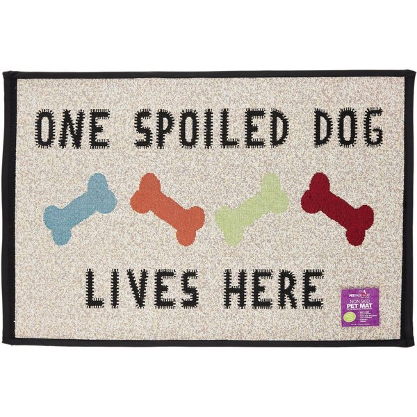 PetRageous Designs Good Dog Bone Tapestry Dog Placemat, 19-in