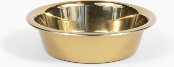 Hiddin Heavy Stainless Steel Gold Dog & Cat Bowl