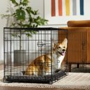 Frisco Fold & Carry Double Door Collapsible Wire Dog Crate, Med/L: 36-in L x 23-in W x 25-in H