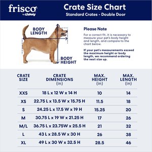 Frisco Fold & Carry Double Door Collapsible Wire Dog Crate, Large