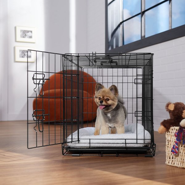 Frisco Fold & Carry Single Door Collapsible Wire Dog Crate, Medium 