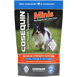 Nutramax Cosequin Minis Maximum Strength Soft Chews Joint Health Supplement, 45 count